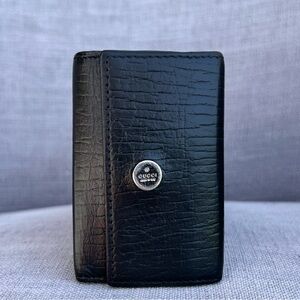 Gucci unisex key holder black